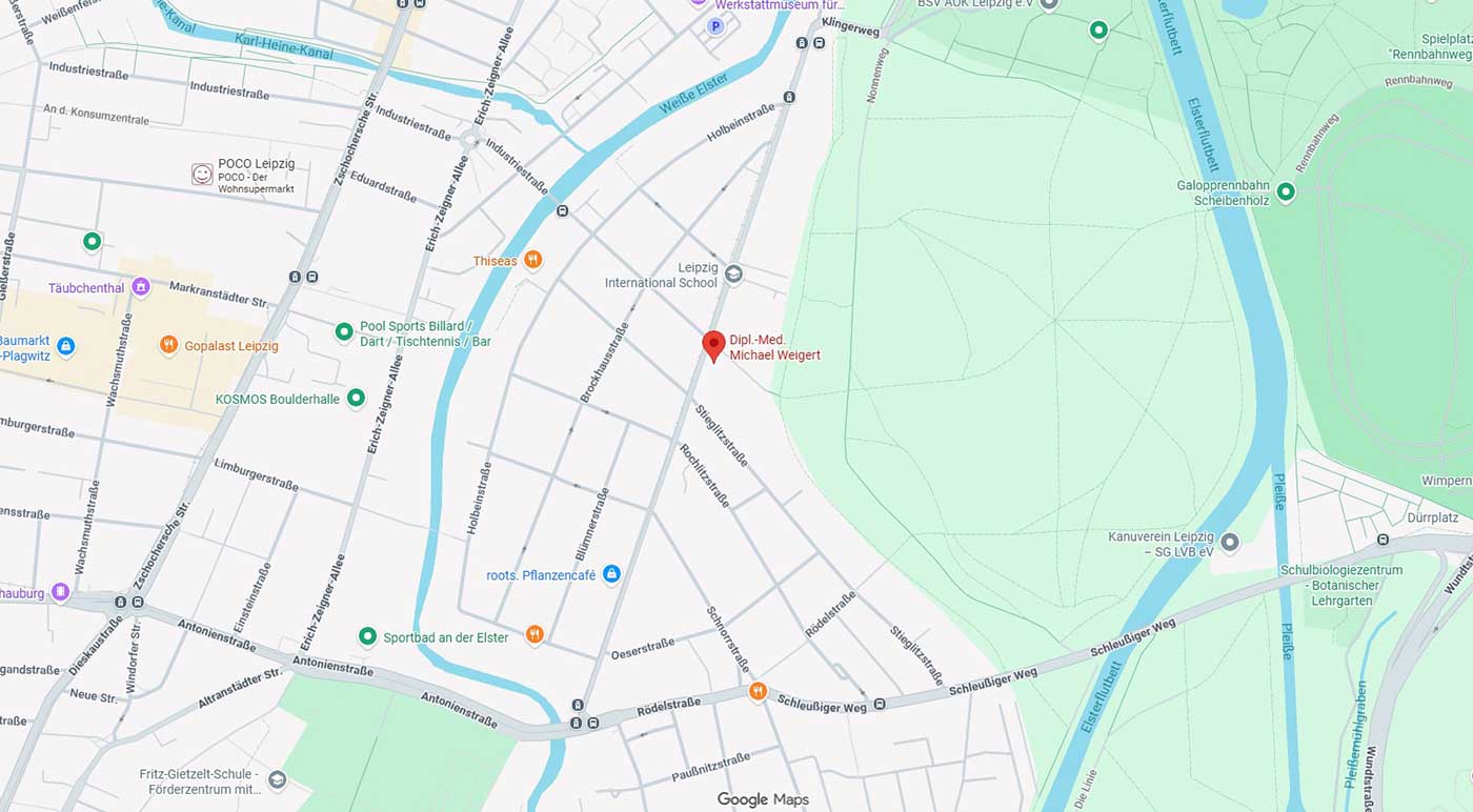 Google Karte vom Standort in der Könneritzstraße